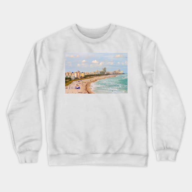 Miami Beach, Florida Crewneck Sweatshirt by GrahamPrentice